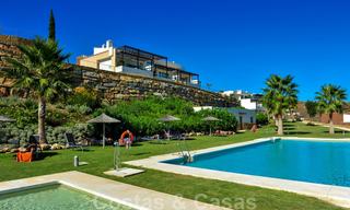 Modern luxury frontline golf apartments with stunning golf and sea views for sale in Marbella - Benahavis 23902 