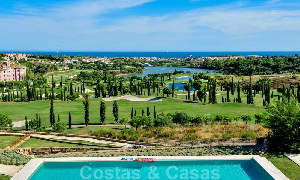 Modern luxury frontline golf apartments with stunning golf and sea views for sale in Marbella - Benahavis 23908