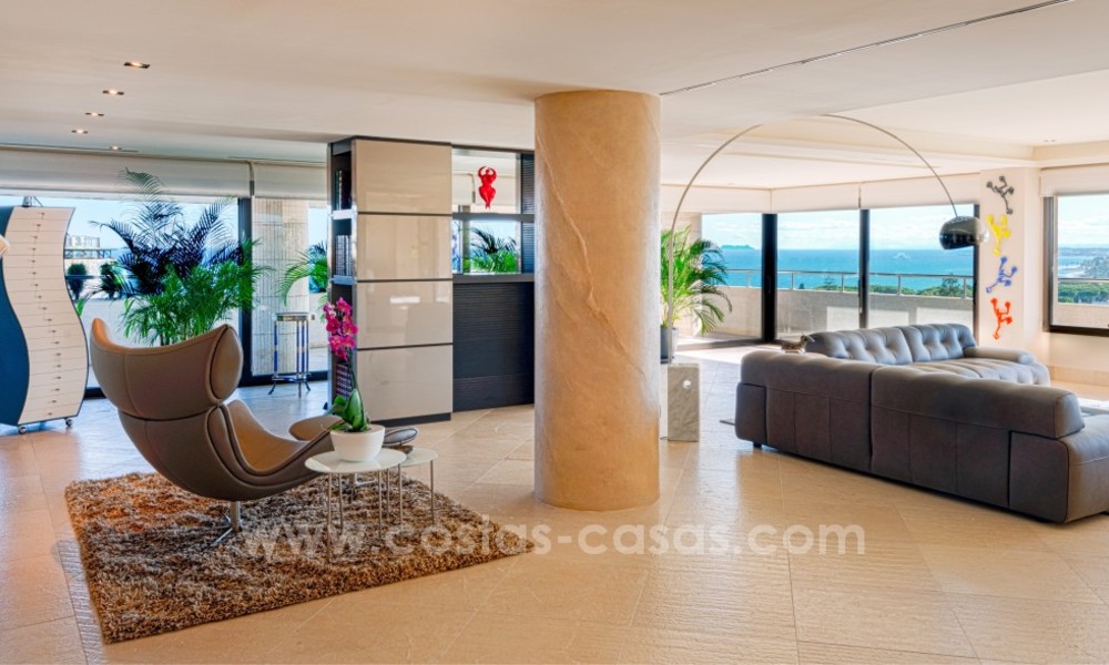 Unique luxury contemporary penthouse apartment for sale in Marbella on the Golden Mile near central Marbella 22420