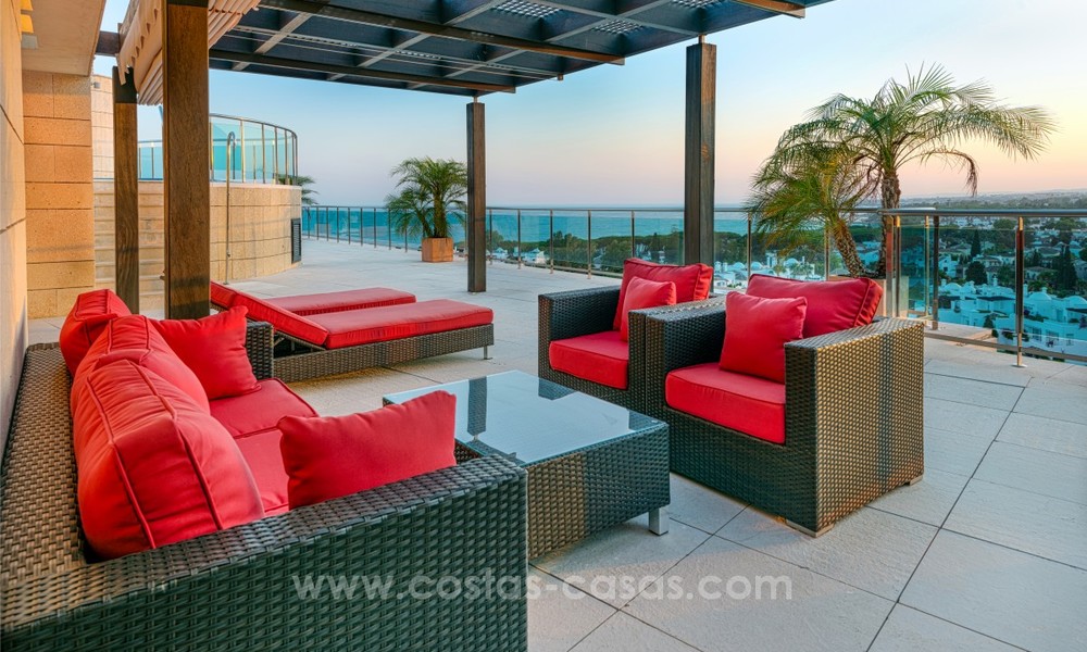 Unique luxury contemporary penthouse apartment for sale in Marbella on the Golden Mile near central Marbella 22434