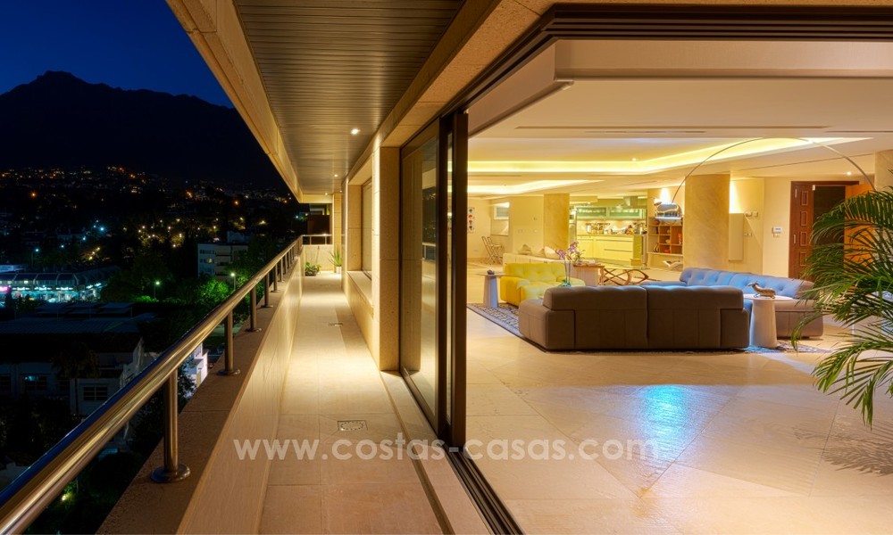 Unique luxury contemporary penthouse apartment for sale in Marbella on the Golden Mile near central Marbella 22438