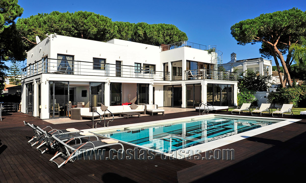 Modern contemporary style First line beach luxury villa for sale in Marbella 5413
