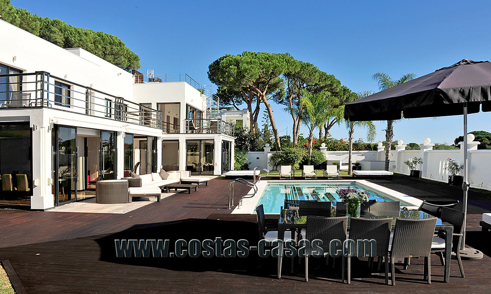 Modern contemporary style First line beach luxury villa for sale in Marbella 5415