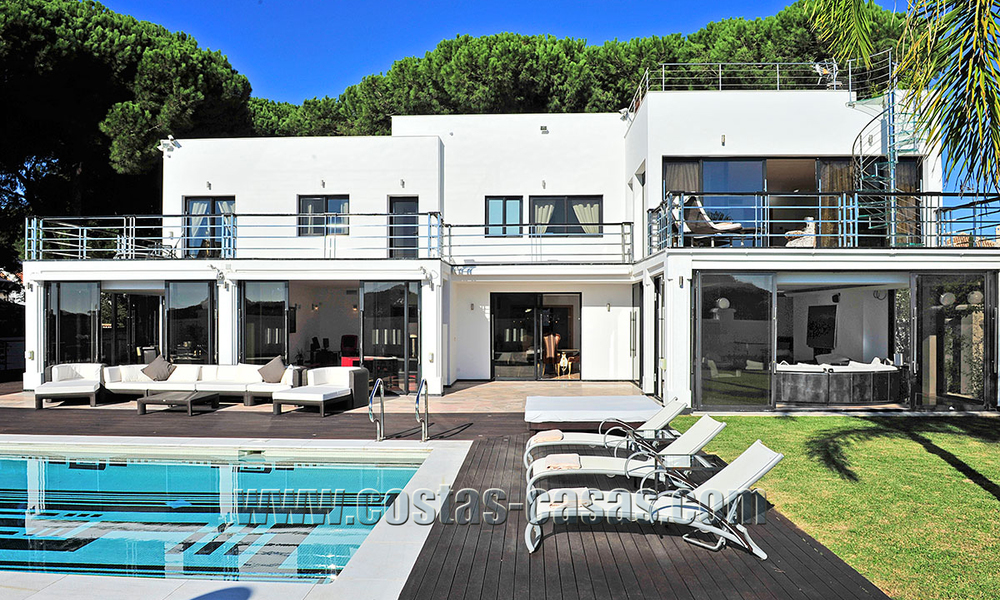 Modern contemporary style First line beach luxury villa for sale in Marbella 5417
