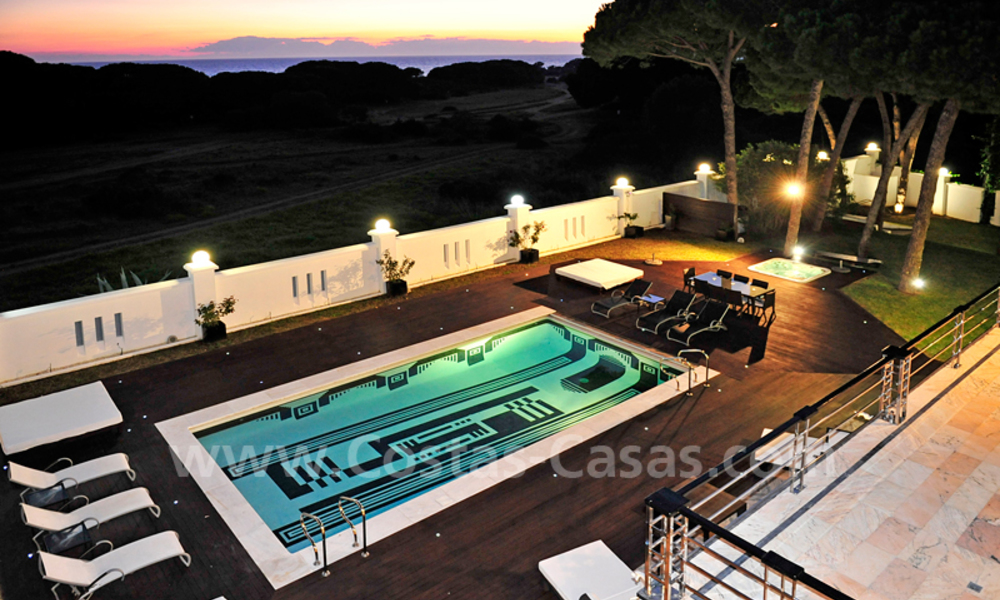 Modern contemporary style First line beach luxury villa for sale in Marbella 5459
